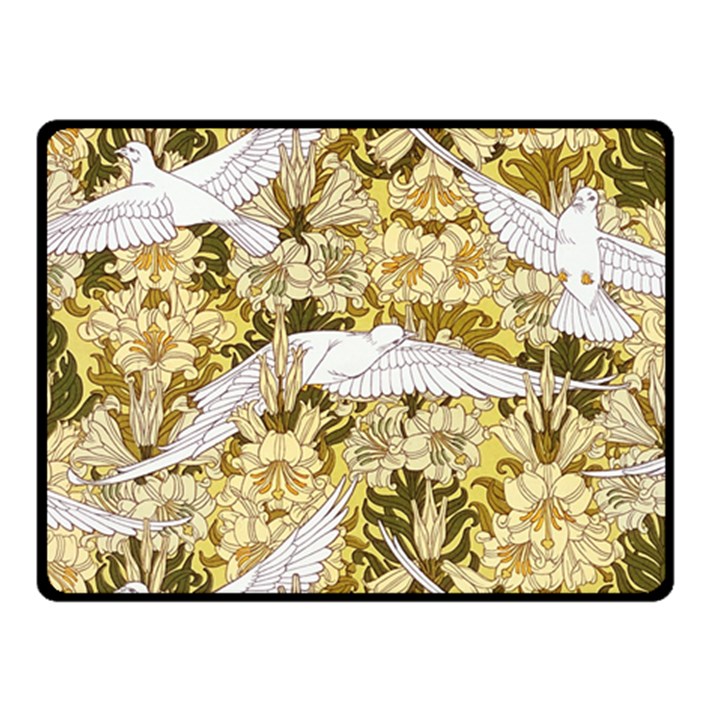 Dove Flowers Pattern Birds Flying Wings Animals Fleece Blanket (Small)