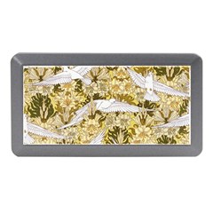 Dove Flowers Pattern Birds Flying Wings Animals Memory Card Reader (mini) by Wegoenart