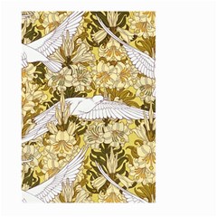 Dove Flowers Pattern Birds Flying Wings Animals Large Garden Flag (two Sides) by Wegoenart