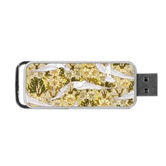 Dove Flowers Pattern Birds Flying Wings Animals Portable Usb Flash (one Side) by Wegoenart