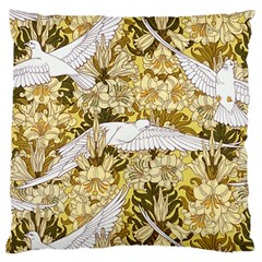 Dove Flowers Pattern Birds Flying Wings Animals Standard Flano Cushion Case (one Side) by Wegoenart