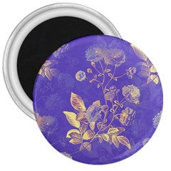 Flowers Petals Bouquet Stem Floral Pattern 3  Magnets