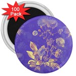 Flowers Petals Bouquet Stem Floral Pattern 3  Magnets (100 pack) Front