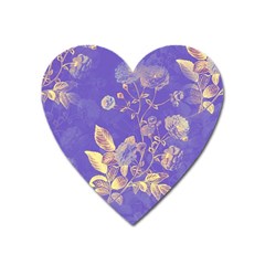 Flowers Petals Bouquet Stem Floral Pattern Heart Magnet