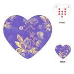 Flowers Petals Bouquet Stem Floral Pattern Playing Cards Single Design (Heart) Front