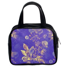 Flowers Petals Bouquet Stem Floral Pattern Classic Handbag (Two Sides)