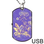 Flowers Petals Bouquet Stem Floral Pattern Dog Tag USB Flash (One Side) Front