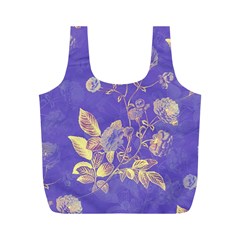 Flowers Petals Bouquet Stem Floral Pattern Full Print Recycle Bag (M)