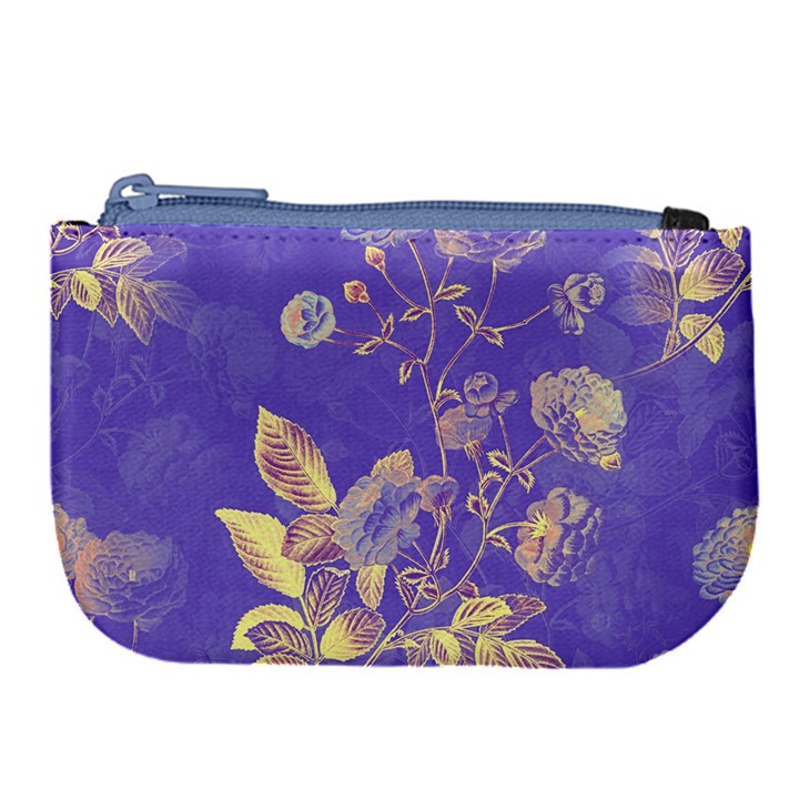 Flowers Petals Bouquet Stem Floral Pattern Large Coin Purse