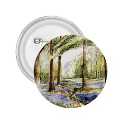 Trees Park Watercolor Lavender Flowers Foliage 2 25  Buttons by Wegoenart