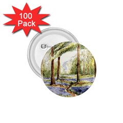 Trees Park Watercolor Lavender Flowers Foliage 1 75  Buttons (100 Pack)  by Wegoenart