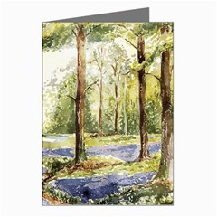 Trees Park Watercolor Lavender Flowers Foliage Greeting Cards (pkg Of 8)