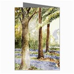 Trees Park Watercolor Lavender Flowers Foliage Greeting Cards (Pkg of 8) Right