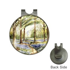 Trees Park Watercolor Lavender Flowers Foliage Hat Clips With Golf Markers by Wegoenart