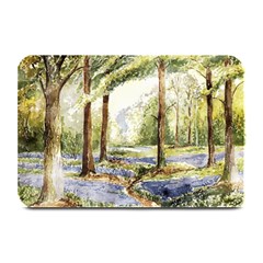 Trees Park Watercolor Lavender Flowers Foliage Plate Mats by Wegoenart