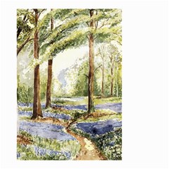 Trees Park Watercolor Lavender Flowers Foliage Small Garden Flag (two Sides) by Wegoenart