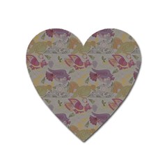 Pattern Armenian Birds Heart Magnet by Gohar