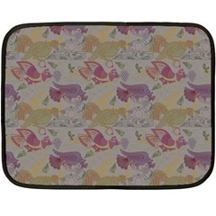 Pattern Armenian Birds Double Sided Fleece Blanket (mini)  by Gohar