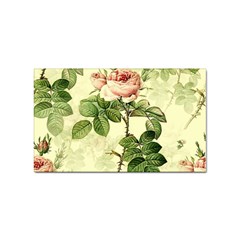 Roses Flowers Vintage Pattern Retro Floral Stem Sticker (rectangular)