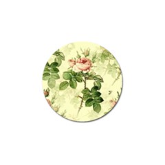 Roses Flowers Vintage Pattern Retro Floral Stem Golf Ball Marker (4 Pack) by Wegoenart