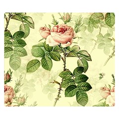 Roses Flowers Vintage Pattern Retro Floral Stem Double Sided Flano Blanket (small)  by Wegoenart