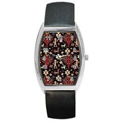 Carpet-symbols Barrel Style Metal Watch by Gohar