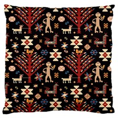 Carpet-symbols Large Cushion Case (two Sides) by Gohar