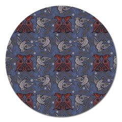 Armenian Ornaments Magnet 5  (round)