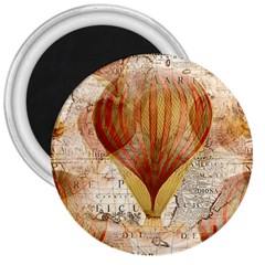 Hot Air Balloon Balloon Map Seamless Pattern 3  Magnets by Wegoenart