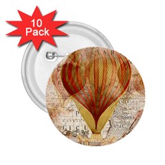 Hot Air Balloon Balloon Map Seamless Pattern 2 25  Buttons (10 Pack)  by Wegoenart