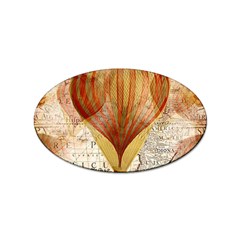 Hot Air Balloon Balloon Map Seamless Pattern Sticker (oval)