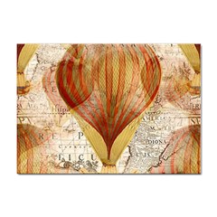 Hot Air Balloon Balloon Map Seamless Pattern Sticker A4 (10 Pack) by Wegoenart