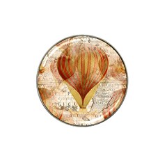 Hot Air Balloon Balloon Map Seamless Pattern Hat Clip Ball Marker (4 Pack) by Wegoenart