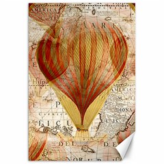 Hot Air Balloon Balloon Map Seamless Pattern Canvas 20  X 30  by Wegoenart