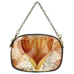 Hot Air Balloon Balloon Map Seamless Pattern Chain Purse (two Sides) by Wegoenart