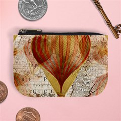 Hot Air Balloon Balloon Map Seamless Pattern Mini Coin Purse by Wegoenart