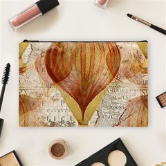 Hot Air Balloon Balloon Map Seamless Pattern Cosmetic Bag (large) by Wegoenart