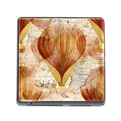 Hot Air Balloon Balloon Map Seamless Pattern Memory Card Reader (square 5 Slot) by Wegoenart