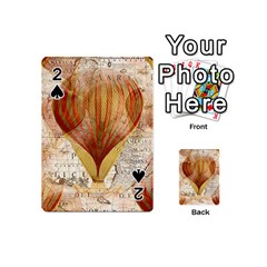 Hot Air Balloon Balloon Map Seamless Pattern Playing Cards 54 Designs (mini) by Wegoenart