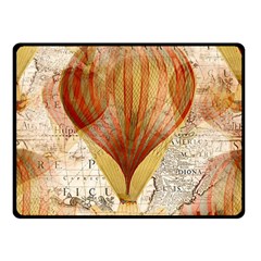 Hot Air Balloon Balloon Map Seamless Pattern Double Sided Fleece Blanket (small)  by Wegoenart