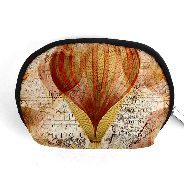 Hot Air Balloon Balloon Map Seamless Pattern Accessory Pouch (Medium)