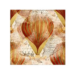 Hot Air Balloon Balloon Map Seamless Pattern Square Satin Scarf (30  X 30 ) by Wegoenart