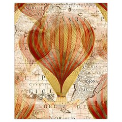 Hot Air Balloon Balloon Map Seamless Pattern Drawstring Bag (small) by Wegoenart