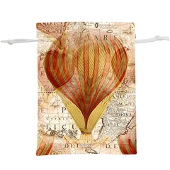 Hot Air Balloon Balloon Map Seamless Pattern Lightweight Drawstring Pouch (xl) by Wegoenart