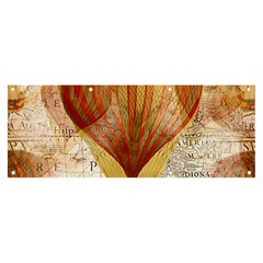 Hot Air Balloon Balloon Map Seamless Pattern Banner And Sign 8  X 3  by Wegoenart