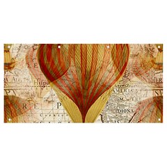 Hot Air Balloon Balloon Map Seamless Pattern Banner And Sign 8  X 4  by Wegoenart