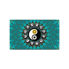 Yin Yang Horoscope Astrology Zodiac Signs Zodiac Sticker (rectangular) by Wegoenart