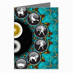 Yin Yang Horoscope Astrology Zodiac Signs Zodiac Greeting Card by Wegoenart