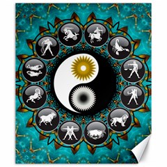 Yin Yang Horoscope Astrology Zodiac Signs Zodiac Canvas 20  X 24  by Wegoenart