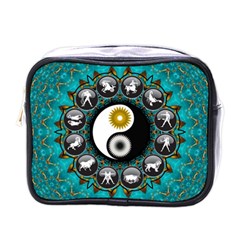 Yin Yang Horoscope Astrology Zodiac Signs Zodiac Mini Toiletries Bag (one Side) by Wegoenart